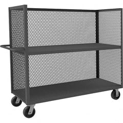 Durham - 3,000 Lb Capacity 2-Shelf 3-Sided Mesh Truck - Exact Tool & Supply
