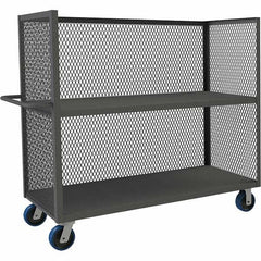 Durham - 3,600 Lb Capacity 2-Shelf 3-Sided Mesh Truck - Exact Tool & Supply