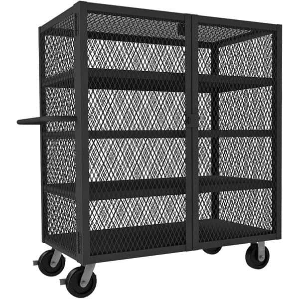 Durham - 2,000 Lb Capacity 4-Shelf Security Mesh Truck - Exact Tool & Supply