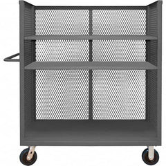 Durham - 3,600 Lb Capacity 3-Shelf 3-Sided Mesh Truck - Exact Tool & Supply