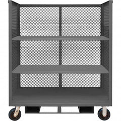 Durham - 3,600 Lb Capacity 3-Shelf 3-Sided Mesh Truck - Exact Tool & Supply
