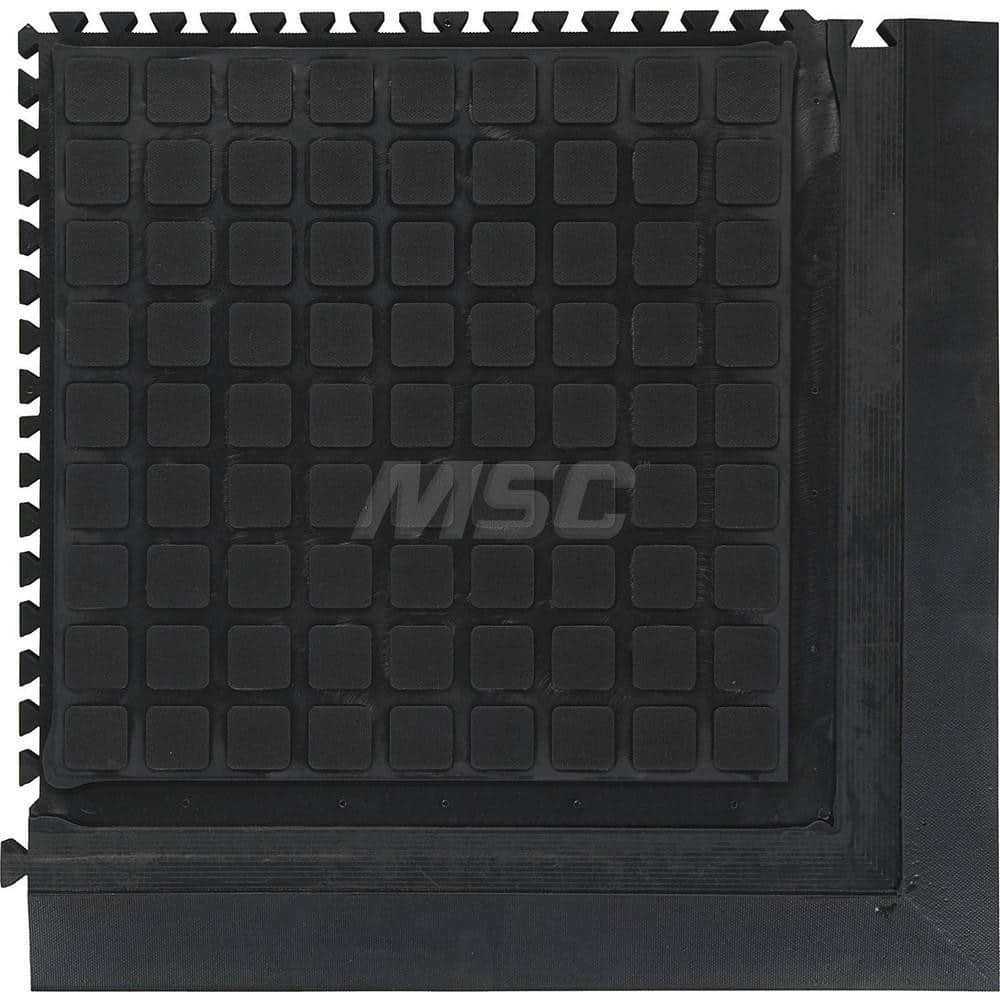 M + A Matting - Anti-Fatigue Matting; Dry or Wet Environment: Dry ; Length (Inch): 21.875 ; Length (Feet): 1.8 ; Width (Inch): 21.875 ; Thickness (Inch): 3/4 ; Surface Pattern: Raised Squares - Exact Tool & Supply