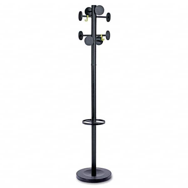 Alba - Coat Racks, Hooks & Shelving Type: Floor Rack Number of Hooks: 8 - Exact Tool & Supply
