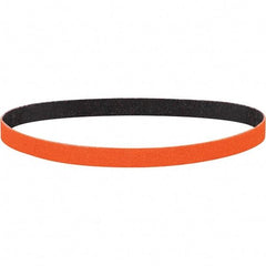 Dynabrade - 1-1/2" Wide x 30" OAL, 120 Grit, Ceramic Abrasive Belt - Ceramic, Coated, Y Weighted Cloth Backing, Wet/Dry - Exact Tool & Supply