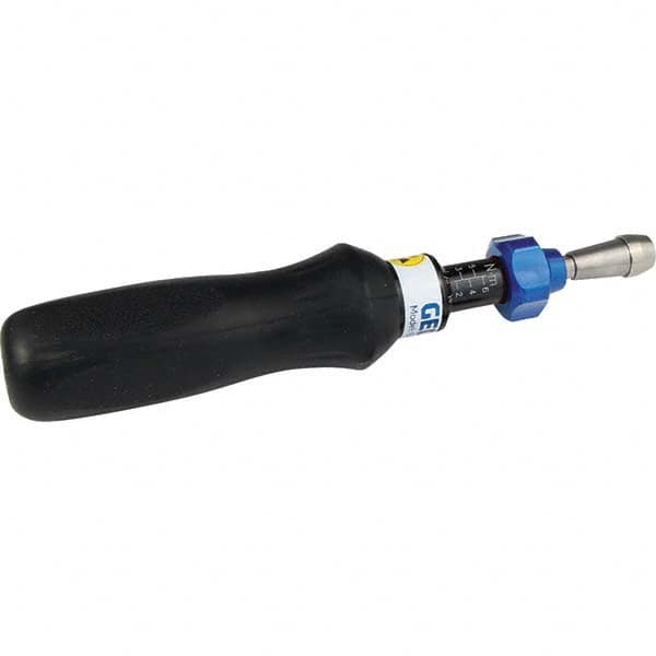 Gedore - Torque Limiting Screwdrivers; Type: Torque Screwdriver ; Minimum Torque (In/Lb): 10 (Pounds); Maximum Torque (In/Lb): 50 (Pounds); Drive Size (Inch): 1/4 ; Drive Size (Decimal Inch): 0.25000 ; Drive Size (mm): 6.3 - Exact Tool & Supply