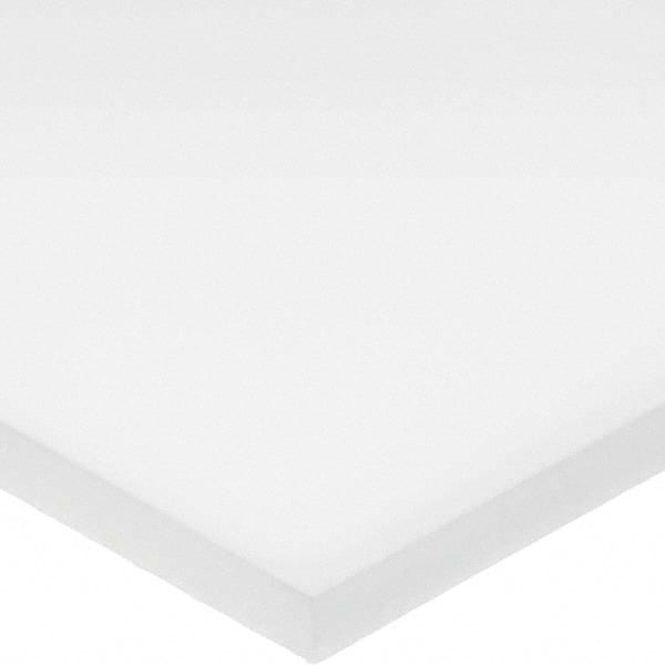 USA Sealing - 4' x 3" x 3/8" Opaque White HDPE Rectangular Bar - Exact Tool & Supply