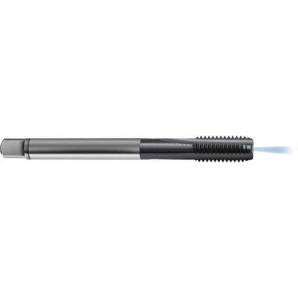 Guhring - M10x1.50 Metric 3 Flute 6HX Bottoming Spiral Flute Tap - High Speed Steel, TiCN Finish, 100mm OAL, Right Hand Flute, Right Hand Thread, D5/D6, Series 4165 - Exact Tool & Supply