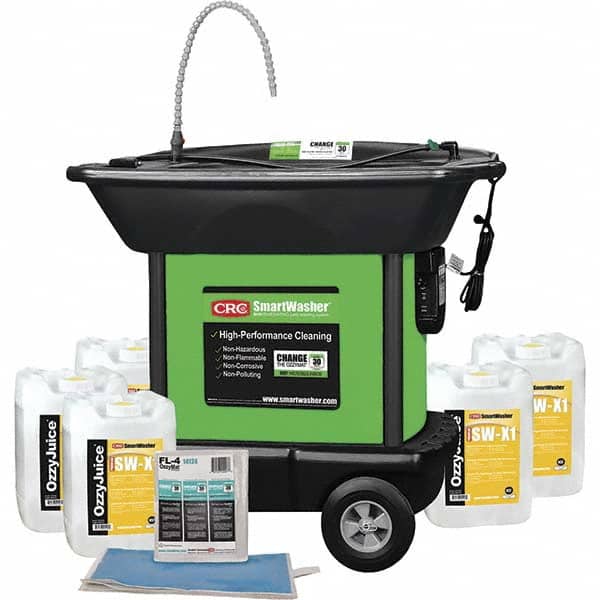 CRC - 25 Gal Free Standing Water-Based Mobile Parts Washer Kit - Exact Tool & Supply