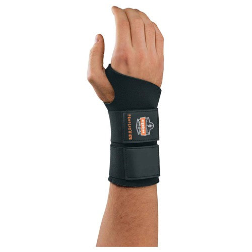 675 S Black Double Strap Wrist Support Ambidextrous - Exact Tool & Supply
