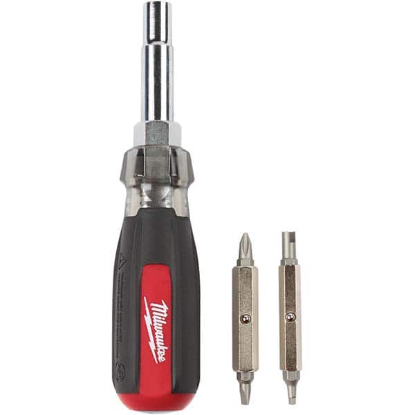 Milwaukee Tool - Bit Screwdrivers Type: Multi-Bit Screwdriver Tip Type: Phillips ; Square; Slotted - Exact Tool & Supply