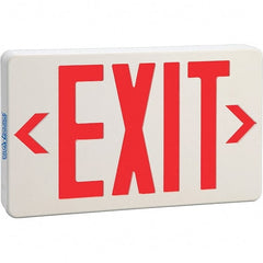 PRO-SOURCE - Illuminated Exit Signs Number of Faces: 1 Letter Color: Red - Exact Tool & Supply