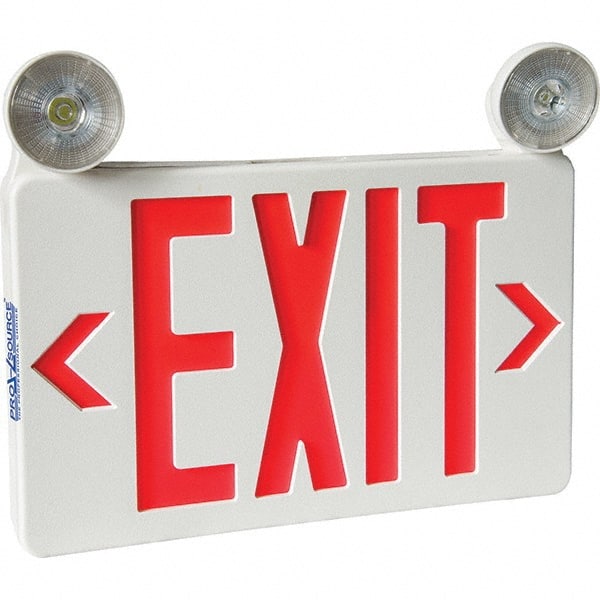 PRO-SOURCE - Combination Exit Signs Mounting Type: Universal Mount Number of Faces: 1; 2 - Exact Tool & Supply