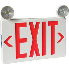 PRO-SOURCE - Combination Exit Signs Mounting Type: Universal Mount Number of Faces: 1; 2 - Exact Tool & Supply