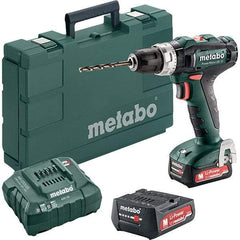 Metabo - 12 Volt 3/8" Keyless Chuck Cordless Hammer Drill - 0 to 21,000 BPM, 0 to 360 & 1,400 RPM, Reversible - Exact Tool & Supply