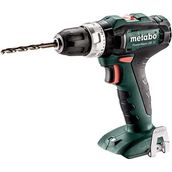 Metabo - 12 Volt 3/8" Keyless Chuck Cordless Hammer Drill - 0 to 21,000 BPM, 0 to 360 & 1,400 RPM, Reversible - Exact Tool & Supply