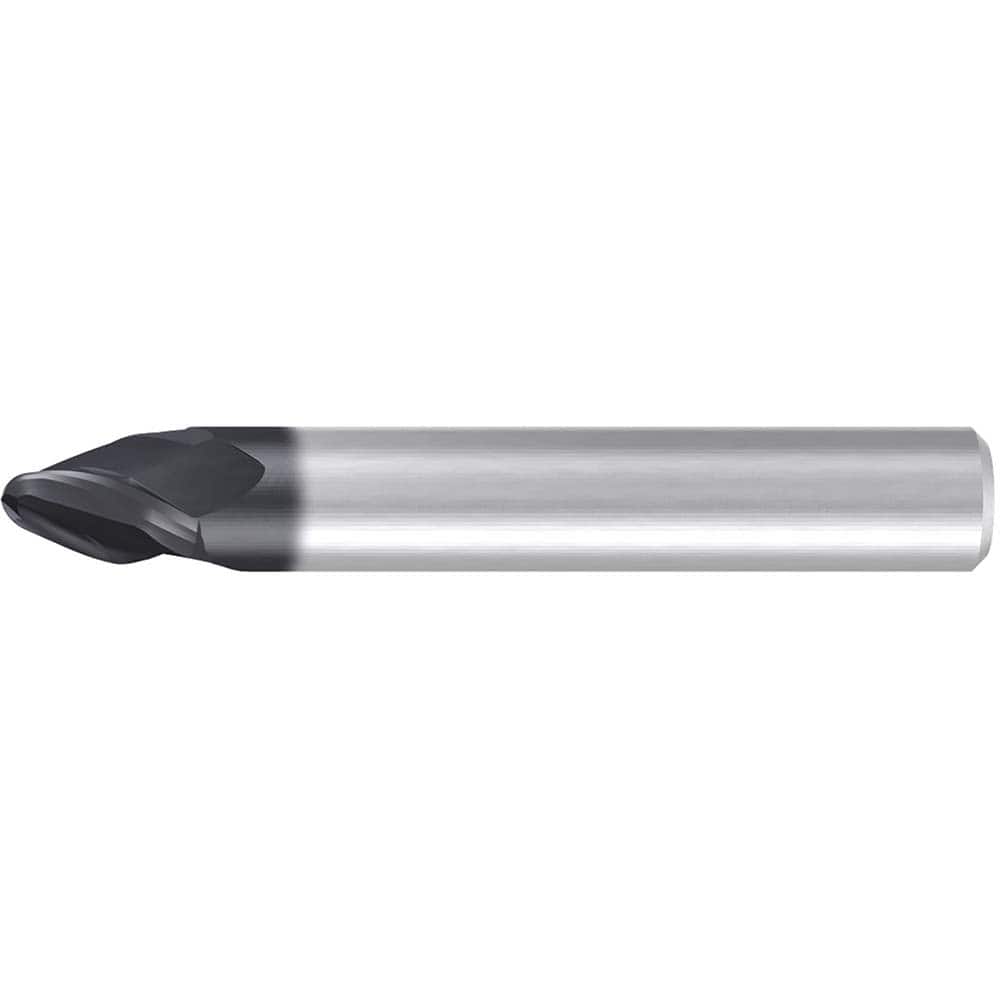 Emuge - Barrel Cutter End Mills; End Type: Circle Segment Taper-Form A ; Material: Solid Carbide ; Taper Angle Per Side: 12.50 ; Small End Diameter (mm): 4.00 ; Shank Diameter (mm): 16.0000 ; Length of Cut (mm): 31.0000 - Exact Tool & Supply