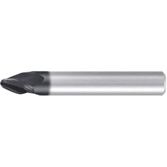 Emuge - Barrel Cutter End Mills; End Type: Circle Segment Taper-Form A ; Material: Solid Carbide ; Taper Angle Per Side: 12.50 ; Small End Diameter (mm): 4.00 ; Shank Diameter (mm): 16.0000 ; Length of Cut (mm): 31.0000 - Exact Tool & Supply