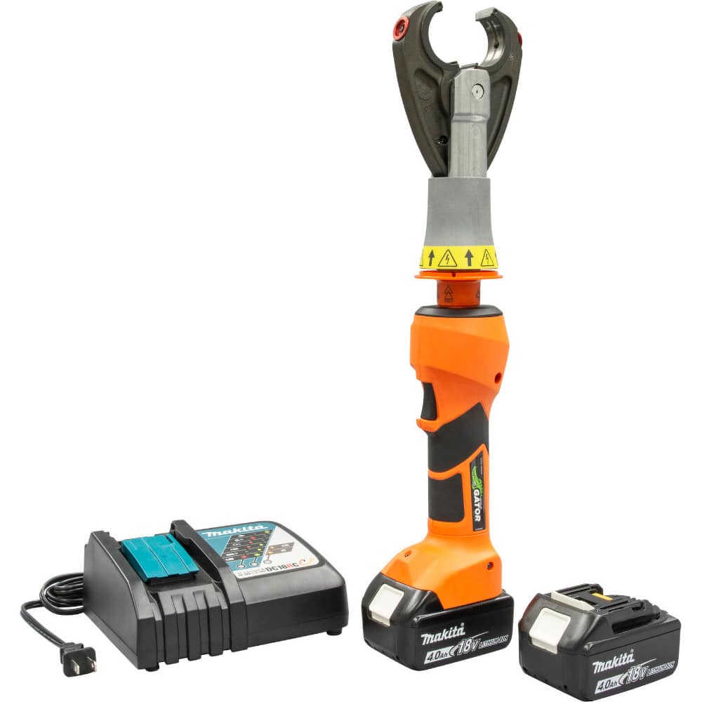 Greenlee - 12,000 Lb Force, Multiple AWG Capacity, 18V Battery Die Style Power Crimper - Exact Tool & Supply