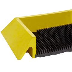 Crown Matting - Clean Room Matting; Surface Material: SBR Rubber; Rubber ; Length (Inch): 39 ; Thickness (Inch): 2 ; Layers per Mat: 1 ; Color: Black w/Yellow Borders ; Base Material: SBR Rubber - Exact Tool & Supply