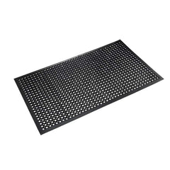 Crown Matting - Anti-Fatigue Matting; Dry or Wet Environment: Wet ; Length (Feet): 5.000 ; Width (Inch): 36 ; Width (Feet): 3.00 ; Thickness (Inch): 1/2 ; Surface Pattern: Raised Circles - Exact Tool & Supply