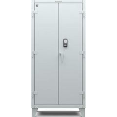 StrongHold - Storage Cabinets; Type: Locking ; Width (Inch): 36 ; Depth (Inch): 24 ; Height (Inch): 78 ; Number of Shelves: 4 ; Material: Steel - Exact Tool & Supply