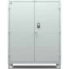 StrongHold - Storage Cabinets; Type: Locking ; Width (Inch): 60 ; Depth (Inch): 24 ; Height (Inch): 78 ; Number of Shelves: 4 ; Material: Steel - Exact Tool & Supply