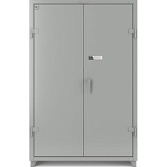 StrongHold - Storage Cabinets; Type: Locking ; Width (Inch): 48 ; Depth (Inch): 24 ; Height (Inch): 78 ; Number of Shelves: 4 ; Material: Steel - Exact Tool & Supply