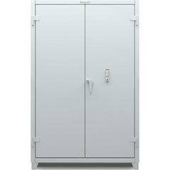 StrongHold - Storage Cabinets; Type: Locking ; Width (Inch): 48 ; Depth (Inch): 24 ; Height (Inch): 75 ; Number of Shelves: 3 ; Material: Steel - Exact Tool & Supply