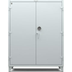 StrongHold - Storage Cabinets; Type: Locking ; Width (Inch): 60 ; Depth (Inch): 24 ; Height (Inch): 78 ; Number of Shelves: 4 ; Material: Steel - Exact Tool & Supply
