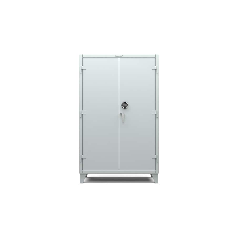 StrongHold - Storage Cabinets; Type: Locking ; Width (Inch): 48 ; Depth (Inch): 24 ; Height (Inch): 78 ; Number of Shelves: 4 ; Material: Steel - Exact Tool & Supply