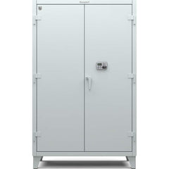 StrongHold - Storage Cabinets; Type: Locking ; Width (Inch): 48 ; Depth (Inch): 24 ; Height (Inch): 78 ; Number of Shelves: 4 ; Material: Steel - Exact Tool & Supply
