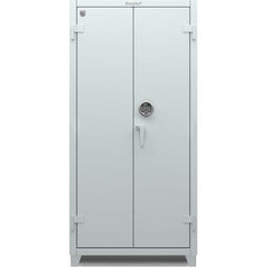 StrongHold - Storage Cabinets; Type: Locking ; Width (Inch): 36 ; Depth (Inch): 24 ; Height (Inch): 75 ; Number of Shelves: 3 ; Material: Steel - Exact Tool & Supply