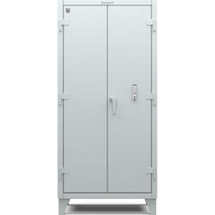 StrongHold - Storage Cabinets; Type: Locking ; Width (Inch): 36 ; Depth (Inch): 24 ; Height (Inch): 75 ; Number of Shelves: 4 ; Material: Steel - Exact Tool & Supply