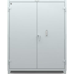 StrongHold - Storage Cabinets; Type: Locking ; Width (Inch): 60 ; Depth (Inch): 24 ; Height (Inch): 75 ; Number of Shelves: 3 ; Material: Steel - Exact Tool & Supply