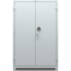 StrongHold - Storage Cabinets; Type: Locking ; Width (Inch): 48 ; Depth (Inch): 24 ; Height (Inch): 75 ; Number of Shelves: 3 ; Material: Steel - Exact Tool & Supply