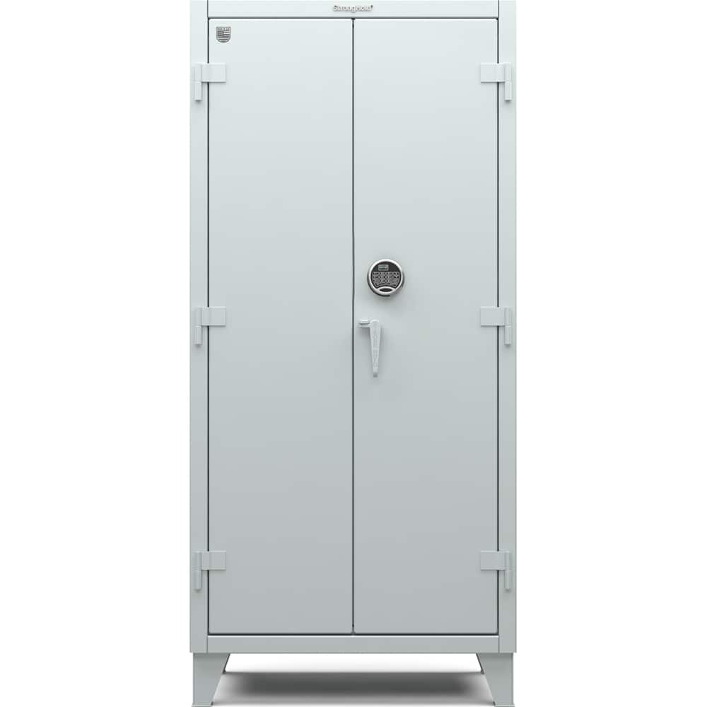 StrongHold - Storage Cabinets; Type: Locking ; Width (Inch): 36 ; Depth (Inch): 24 ; Height (Inch): 78 ; Number of Shelves: 4 ; Material: Steel - Exact Tool & Supply