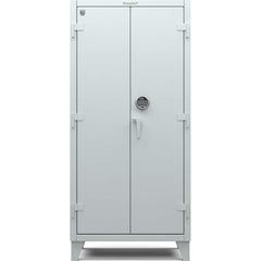 StrongHold - Storage Cabinets; Type: Locking ; Width (Inch): 36 ; Depth (Inch): 24 ; Height (Inch): 78 ; Number of Shelves: 4 ; Material: Steel - Exact Tool & Supply
