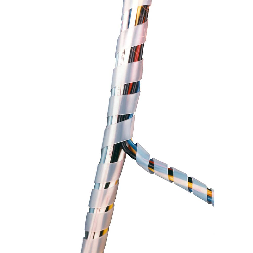 MM Newman - Cable Sleeves; Sleeve Type: Spiral Bundling; Expandable; Wire & Hose Harness; Automotive; Wrap-around; Spiral Wrap ; Inside Diameter (Decimal Inch): .686 ; Inside Diameter (Inch): .686 ; Color: Natural ; Resistance Features: Alkali Resistant; - Exact Tool & Supply