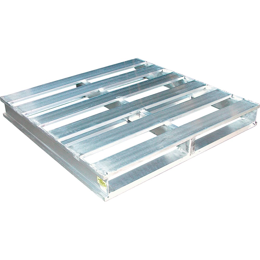 Vestil - Pallets; Type: Half Pallet ; Length (Decimal Inch): 24.0000 ; Width (Decimal Inch): 24.0000 ; Height (Decimal Inch): 6.000000 ; Static Load Capacity (Lb.): 4000.00 ; Color: Silver - Exact Tool & Supply