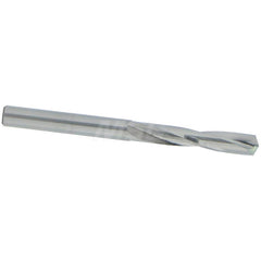 Screw Machine Length Drill Bit: 0.185″ Dia, 135 °, Solid Carbide Bright/Uncoated, Right Hand Cut, Straight-Cylindrical Shank