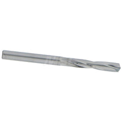 Screw Machine Length Drill Bit: 0.1772″ Dia, 135 °, Solid Carbide Bright/Uncoated, Right Hand Cut, Straight-Cylindrical Shank