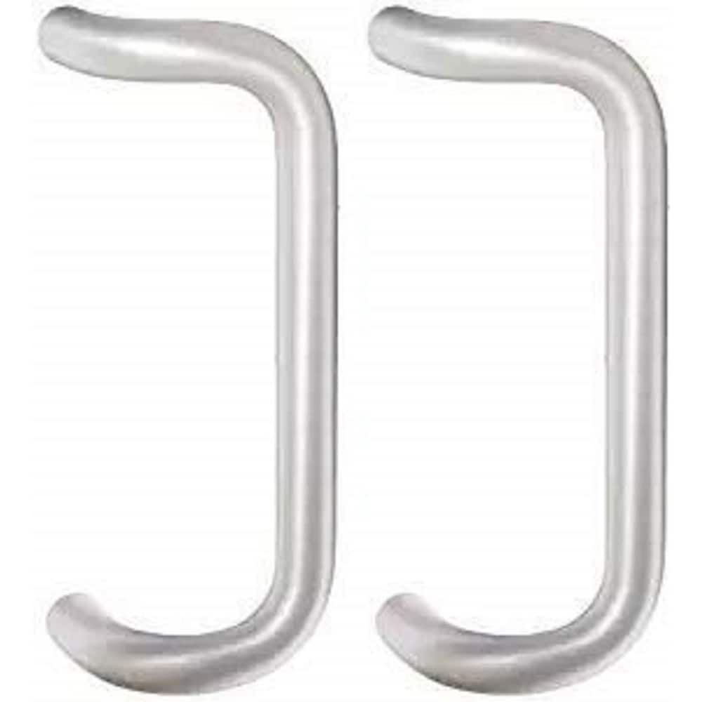 Rockwood - Door Pulls; Overall Length (Inch): 11 ; Finish/Coating: Clear Anodized Aluminum ; Grip Length: 4 (Inch); Projection: 3-1/2 (Inch) - Exact Tool & Supply