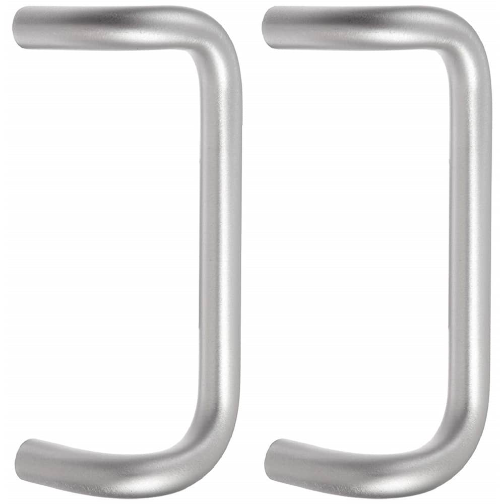 Rockwood - Door Pulls; Overall Length (Inch): 11 ; Finish/Coating: Clear Anodized Aluminum ; Grip Length: 4 (Inch); Projection: 3-1/2 (Inch) - Exact Tool & Supply
