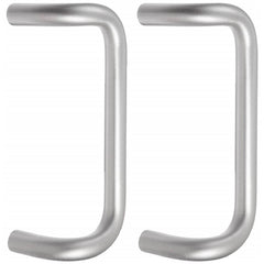 Rockwood - Door Pulls; Overall Length (Inch): 11 ; Finish/Coating: Clear Anodized Aluminum ; Grip Length: 4 (Inch); Projection: 3-1/2 (Inch) - Exact Tool & Supply