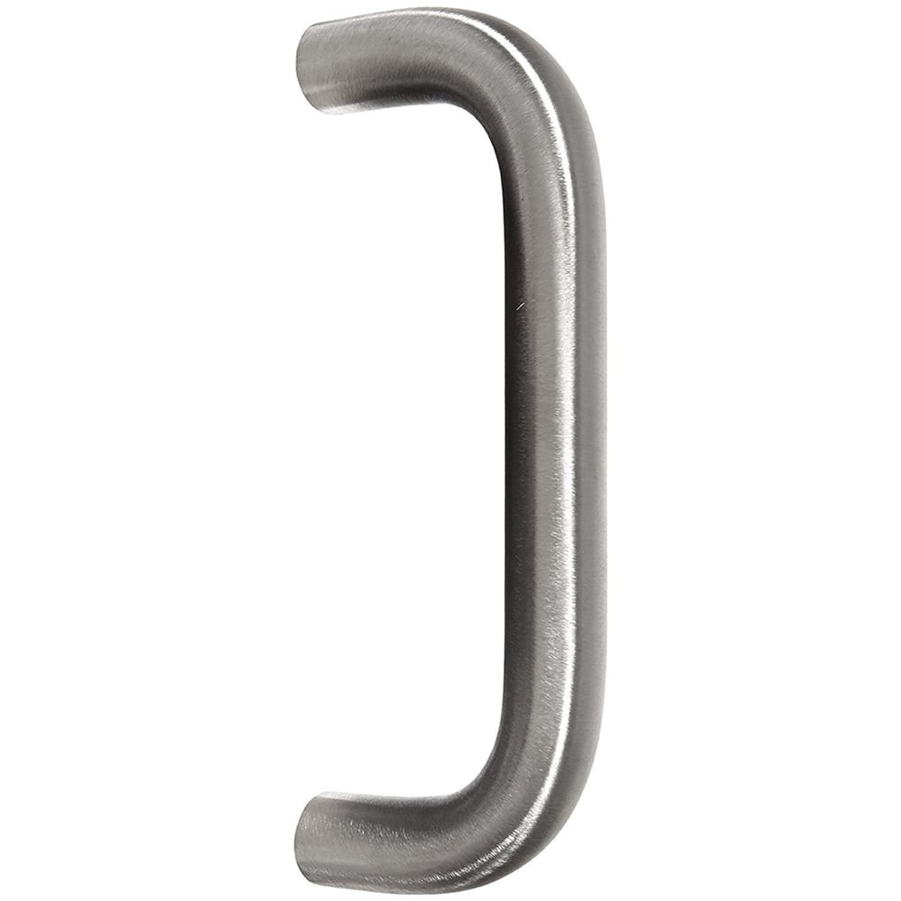 Rockwood - Door Pulls; Overall Length (Inch): 9 ; Finish/Coating: Satin Stainless Steel ; Grip Length: 4 (Inch); Projection: 3-1/2 (Inch) - Exact Tool & Supply