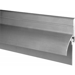 Pemko - Sweeps & Seals; Type: Door Bottom Sweep with Rain Drip ; Width (Inch): 2 ; Finish/Coating: Mill Finish Aluminum ; Material: 6063-T6 Aluminum Alloy and Temper Retainer ; Back Strip Brush Width (Inch): 0.5 ; Bristle Length (Inch): 2.0000 - Exact Tool & Supply