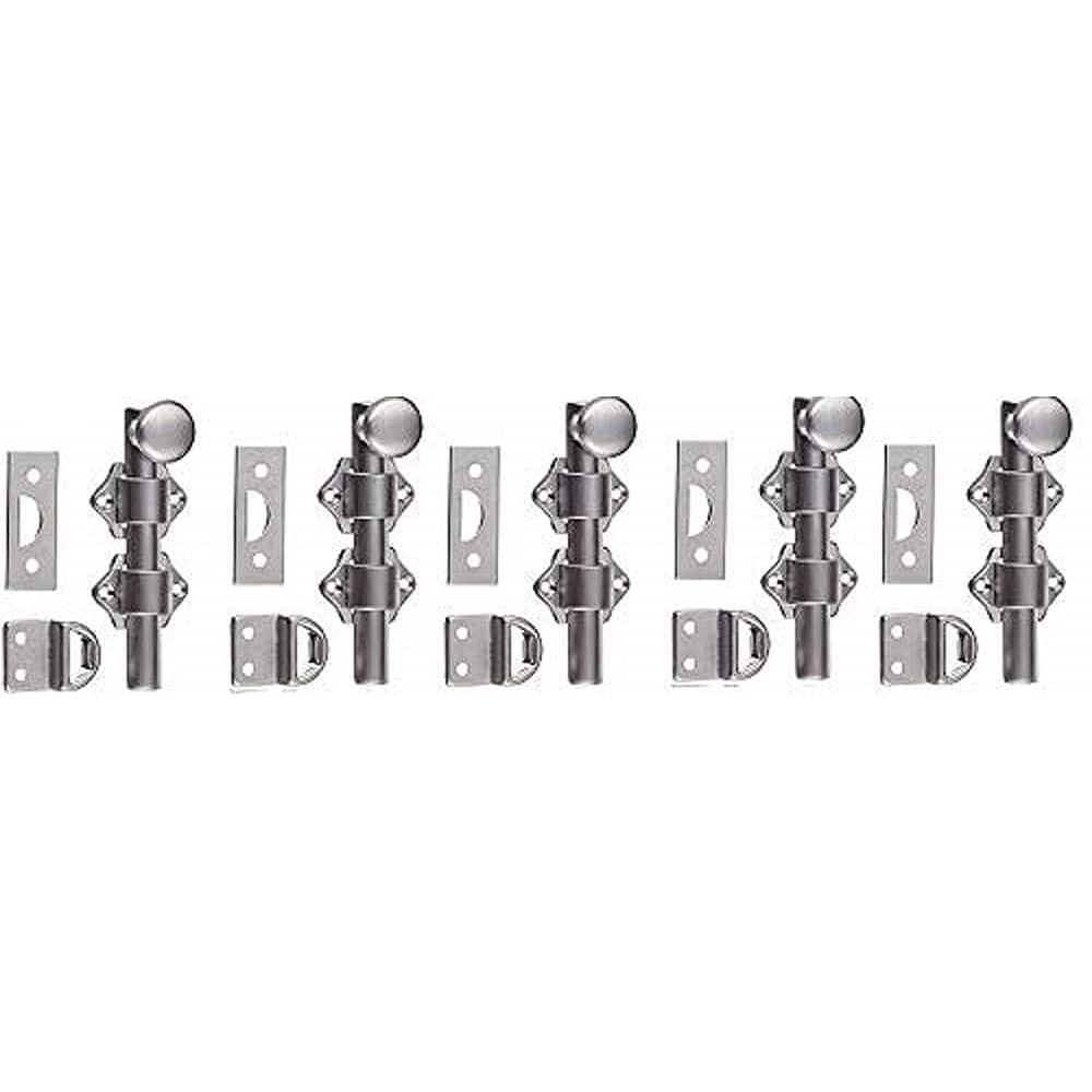 Rockwood - Slide Bolts; Length (Inch): 3 ; Width (Inch): 2 ; Finish/Coating: Satin Chrome - Exact Tool & Supply