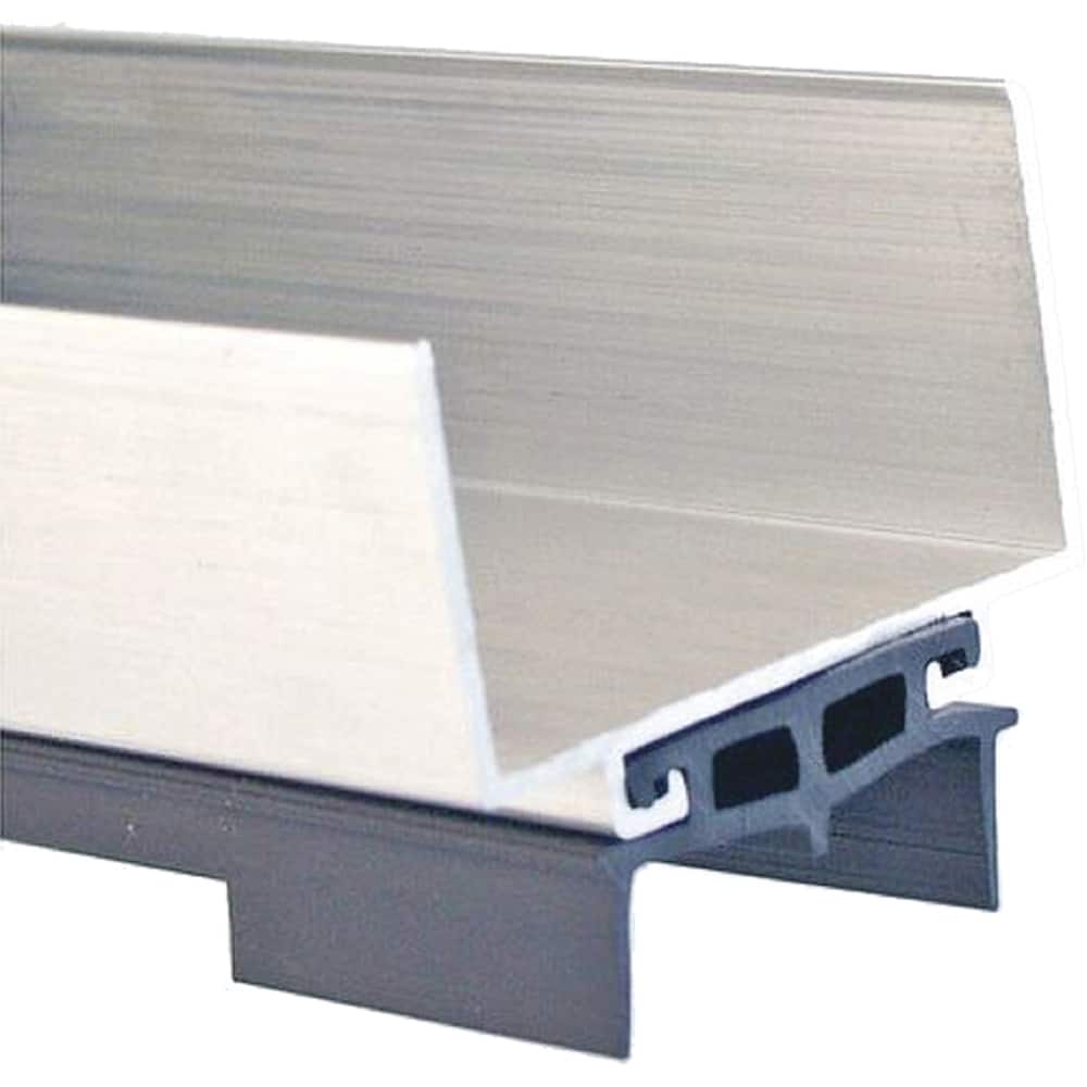 Pemko - Sweeps & Seals; Type: Notched U Shape Door Shoe ; Width (Inch): 1-3/4 ; Finish/Coating: Mill Finish Aluminum ; Material: 6063-T6 Aluminum Alloy and Temper Retainer ; Back Strip Brush Width (Inch): 2 ; Bristle Length (Inch): 0.5000 - Exact Tool & Supply