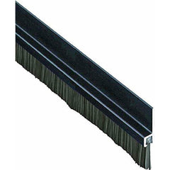 Pemko - Sweeps & Seals; Type: Brush Door Bottom Sweep ; Width (Inch): 1/4 ; Finish/Coating: Dark Bronze Anodized Aluminum ; Material: 6063-T6 Aluminum Alloy and Temper Retainer ; Back Strip Brush Width (Inch): 1 ; Bristle Length (Inch): 1.0000 - Exact Tool & Supply