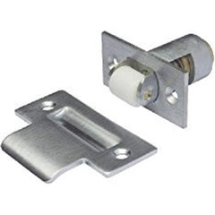 Rockwood - Catches; Length (Inch): 2 ; Height (Inch): 2 ; Width (Inch): 3 ; Finish/Coating: Satin Chrome ; Strike Length: 2-3/4 (Inch); Strike Width: 1-1/8 (Inch) - Exact Tool & Supply